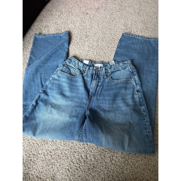 Good American mid rise baggy Blue 541 Wide Leg Jeans Womens Size 26 - Picture 4 of 11